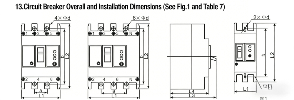 CM1LE install dimension
