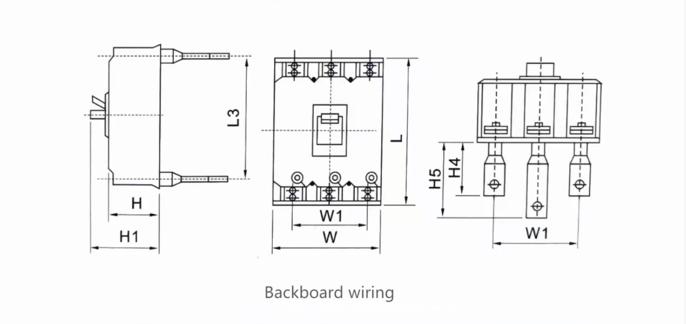 DZ20Y-backpanel wiring dimension