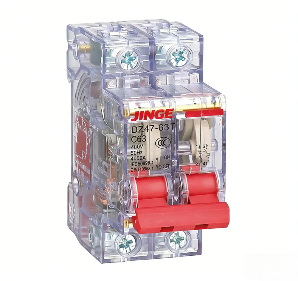 DZ47-63A Miniature Circuit Breaker MCB with Transparant case cover