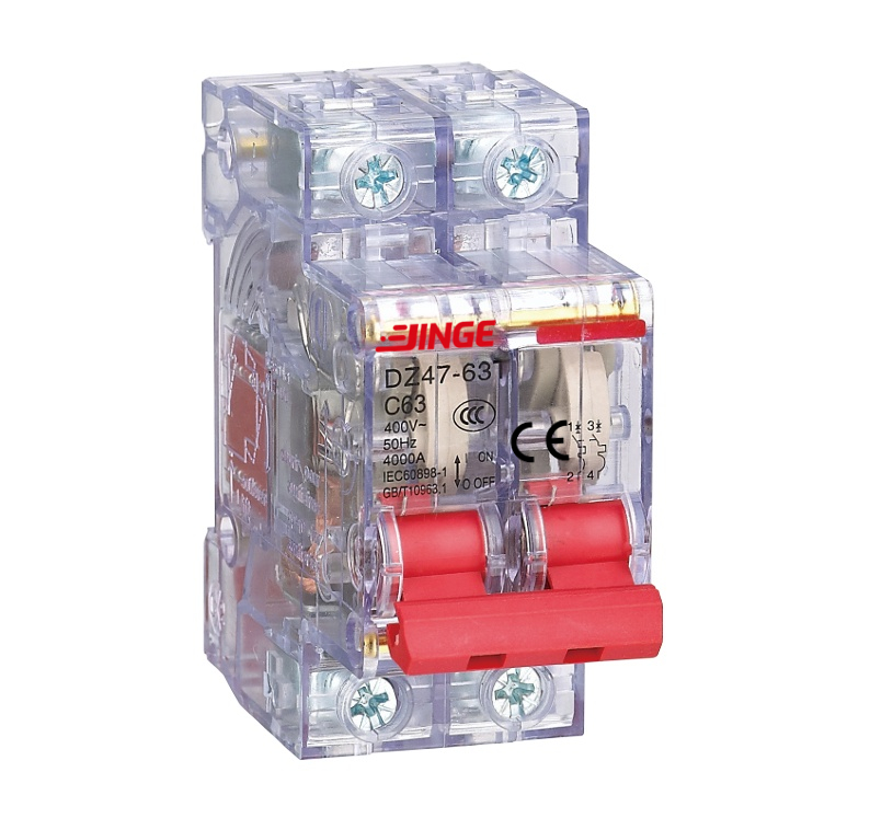 DZ47-63A Miniature Circuit Breaker MCB with Transparant case cover